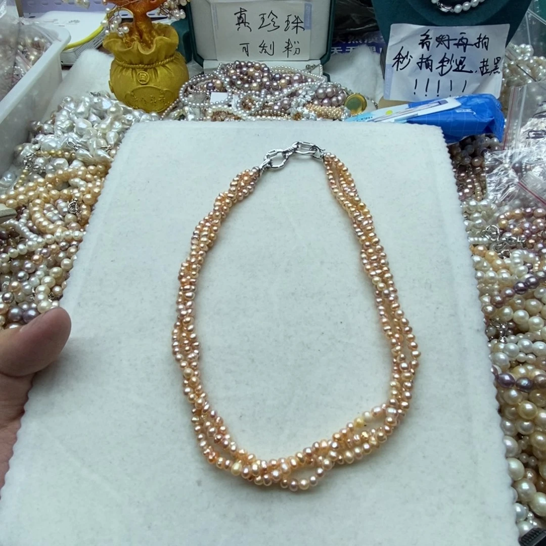 淡水珍珠银S925镶嵌天然淡水珍珠无人工干预10