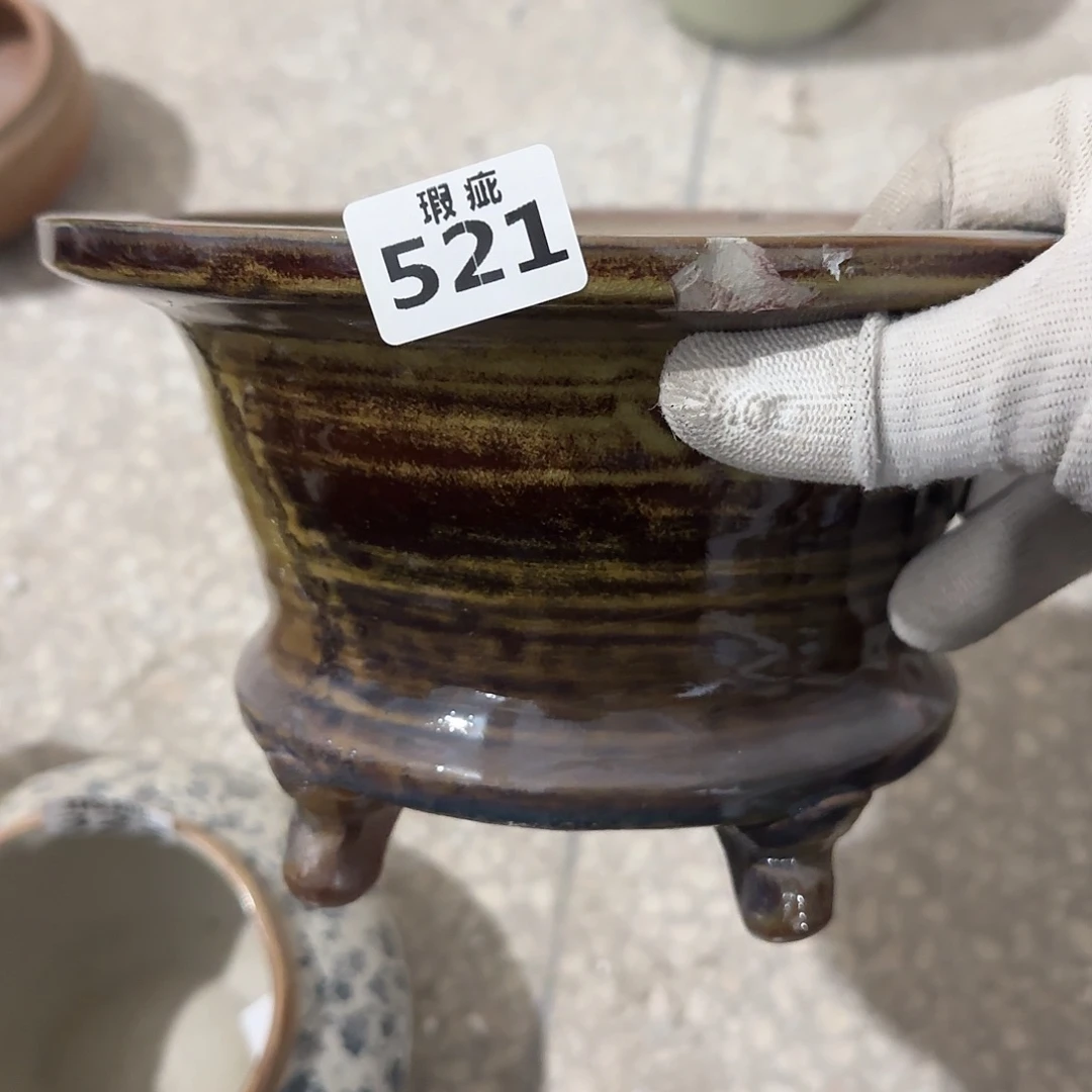 瓷片景德镇手工花盆次品