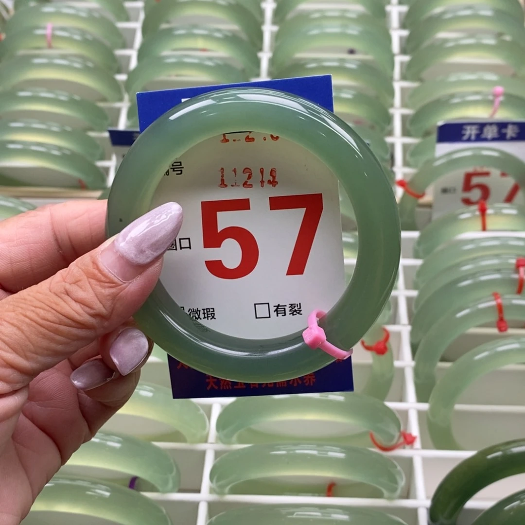 未镶嵌蛇纹石玉手镯简***A
