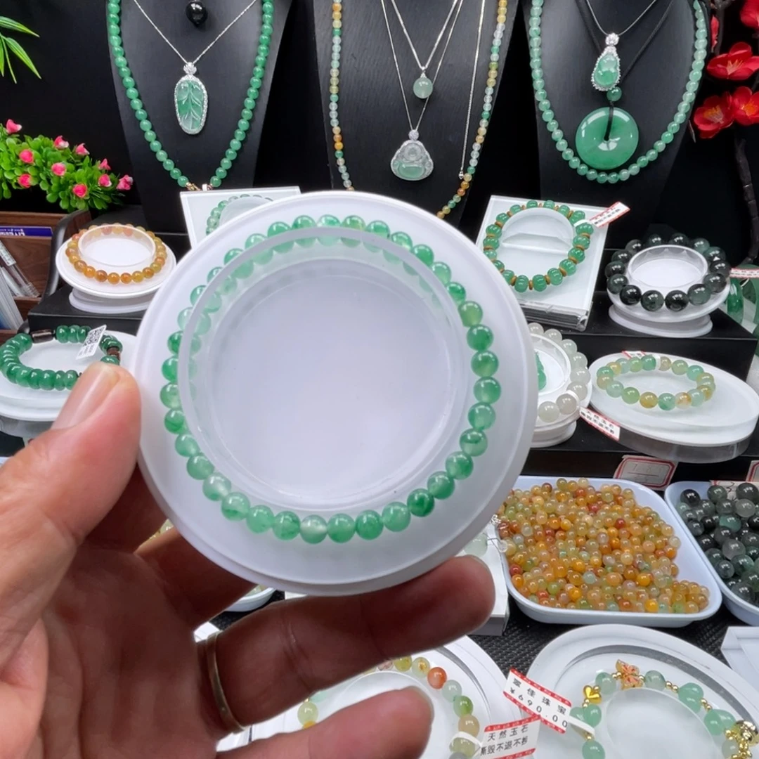 石英质玉（非洲翠）未镶嵌手串