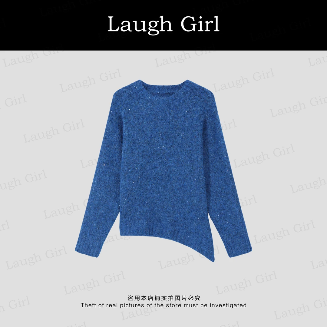 楚楚君 Laugh girl【明星毛衣】圆领闪闪轻奢显瘦针织毛衣XL53908J