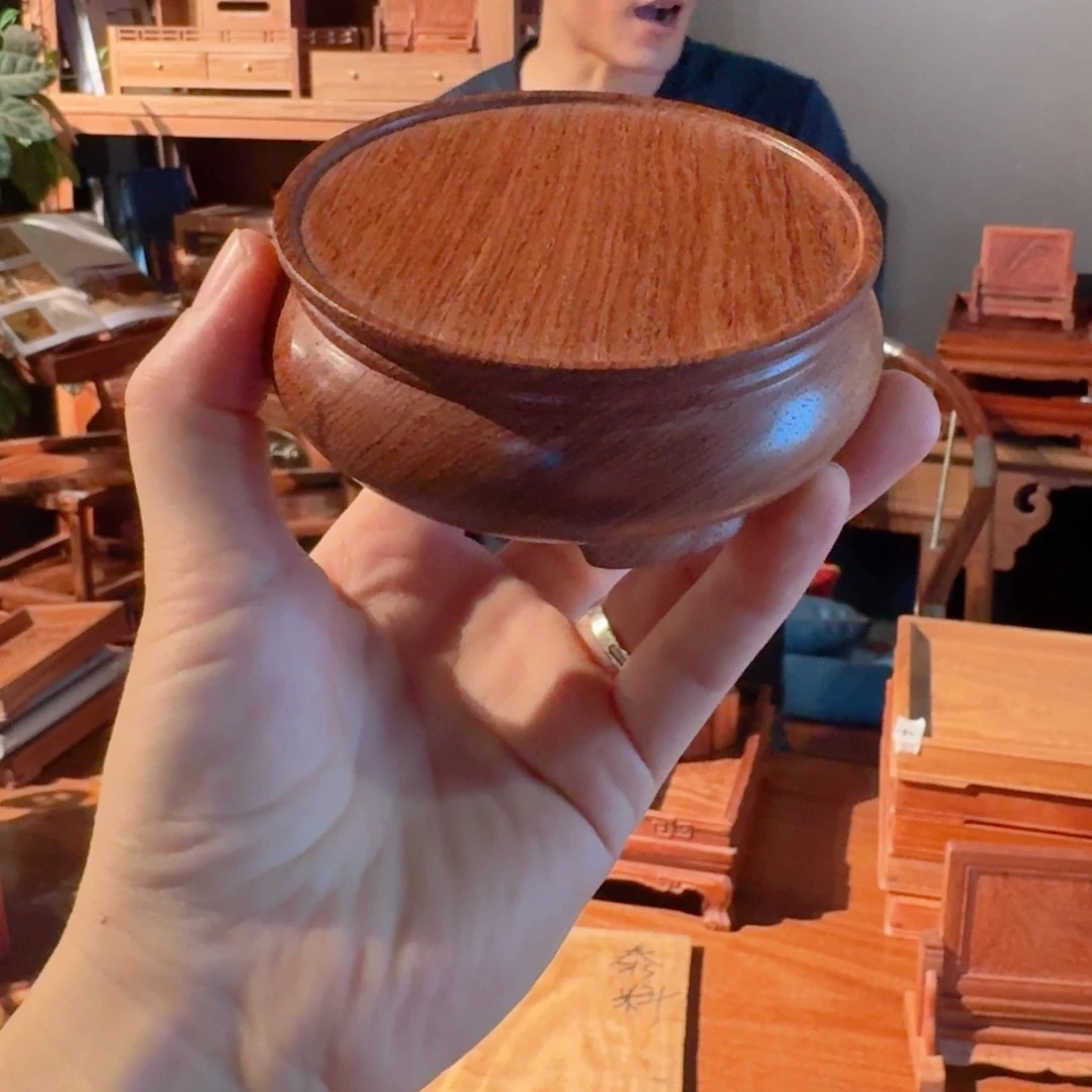 学***学正宗缅甸花梨小底座