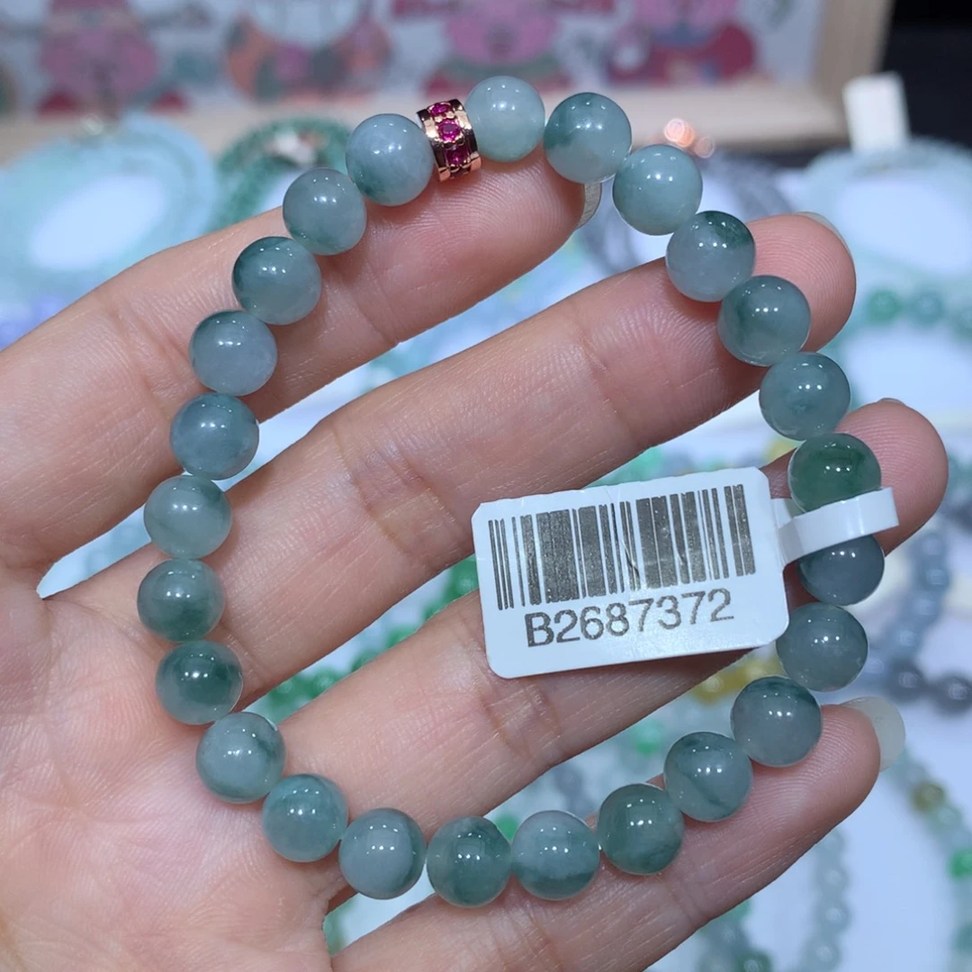 翡翠未镶嵌手链天然