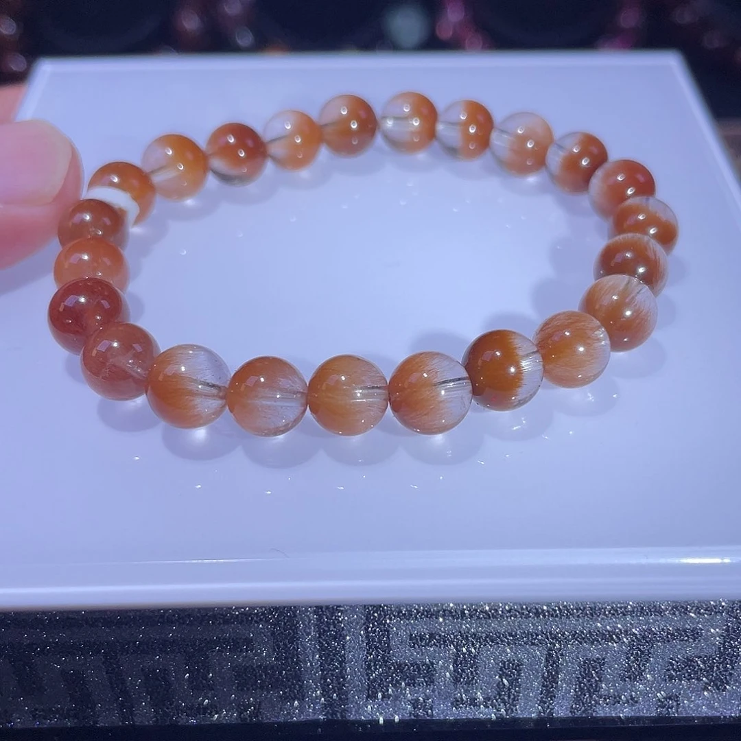 水晶手链未镶嵌红兔毛聚宝盆8
