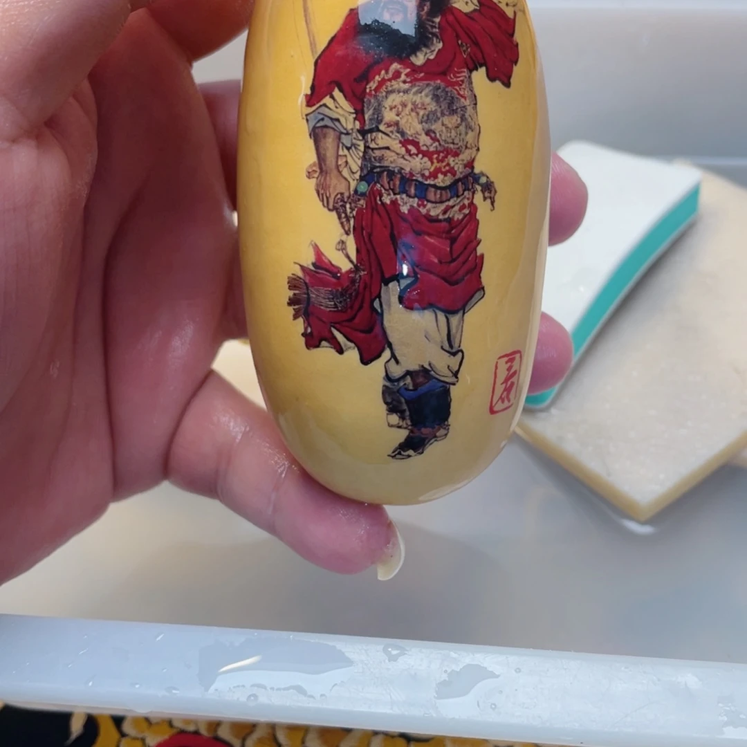 竹实心竹手把件葫芦彩绘033