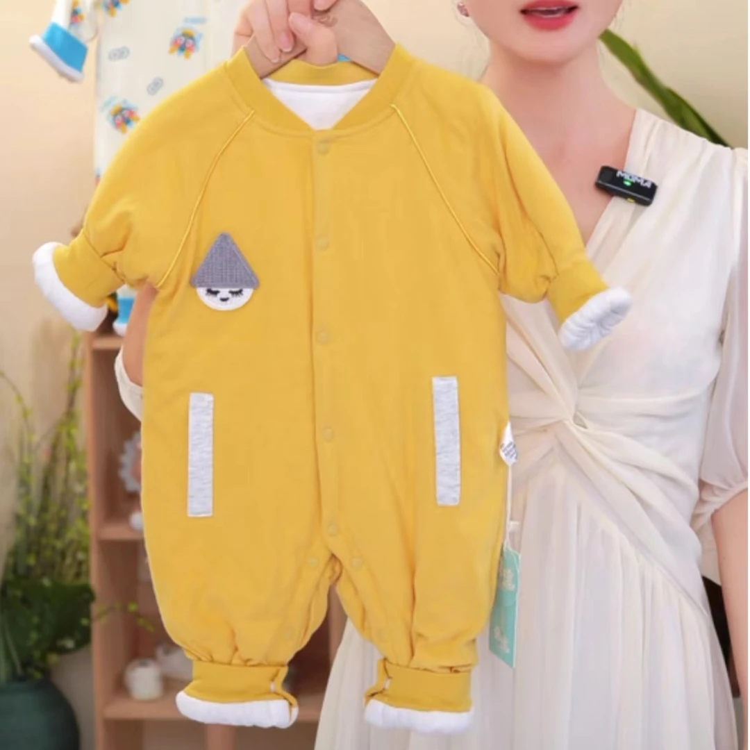 贝适【直播专属】婴幼儿80克加棉春季A类连体衣保暖外出服居家服