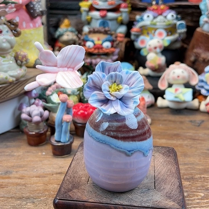 陶摆件小镇青花每日有新品