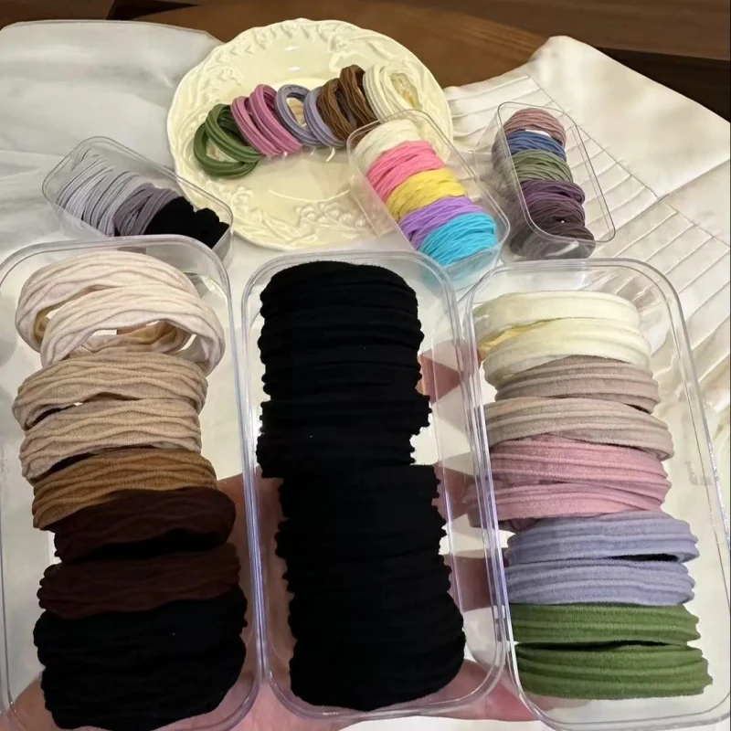 超柔软高弹力巨耐用高马尾盒装精品发绳皮筋扎发头绳2025新款