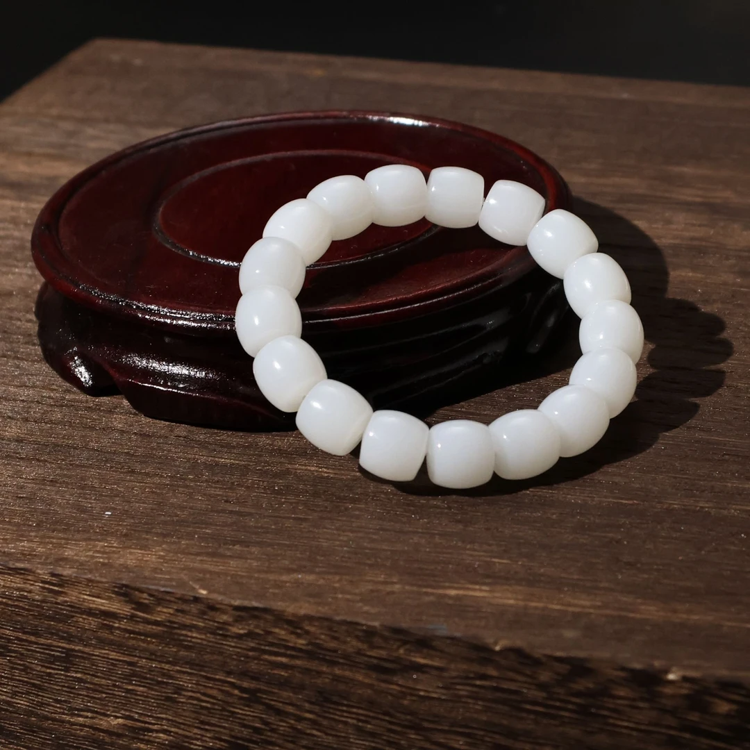 【凝脂】和田玉*手链*12mm+