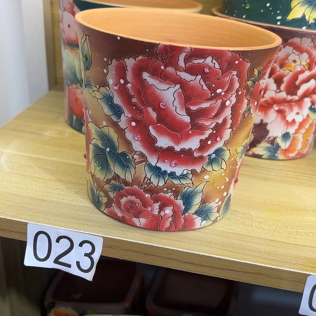 景德镇炫彩手绘口12.5高12.5