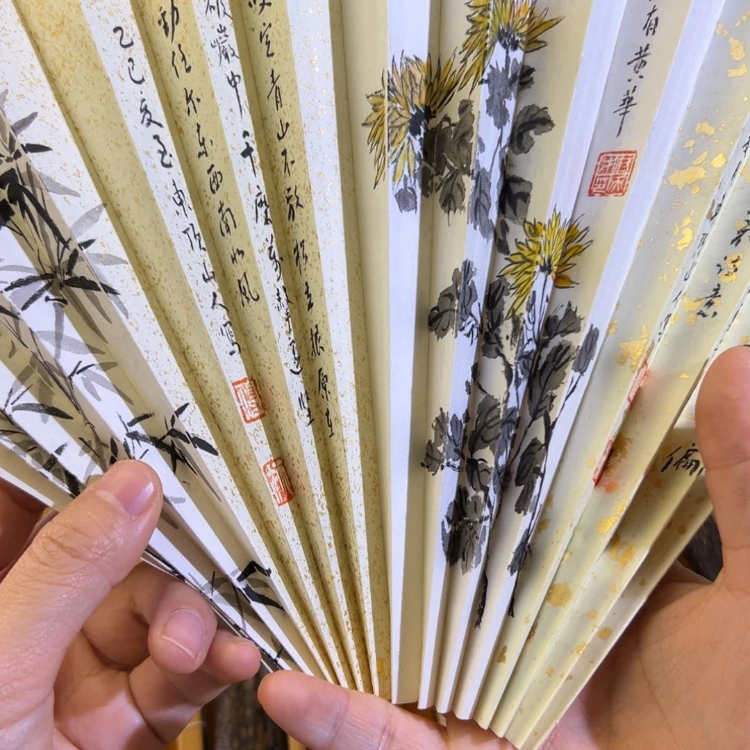 扇子用****3四格景扇面