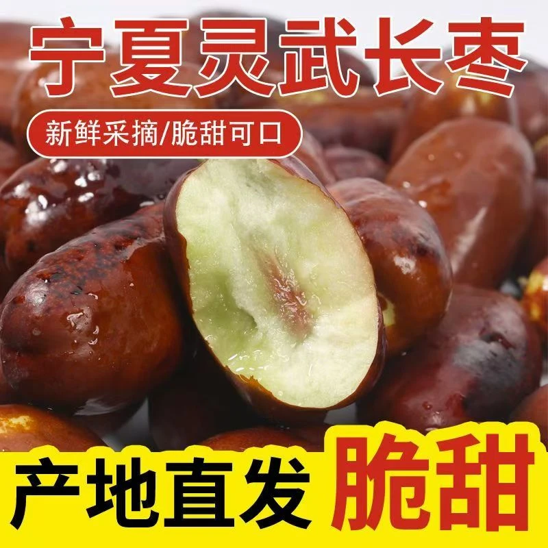 【顺丰包邮】宁夏灵武长枣新鲜现摘皮薄肉厚多汁当季水果产地直达