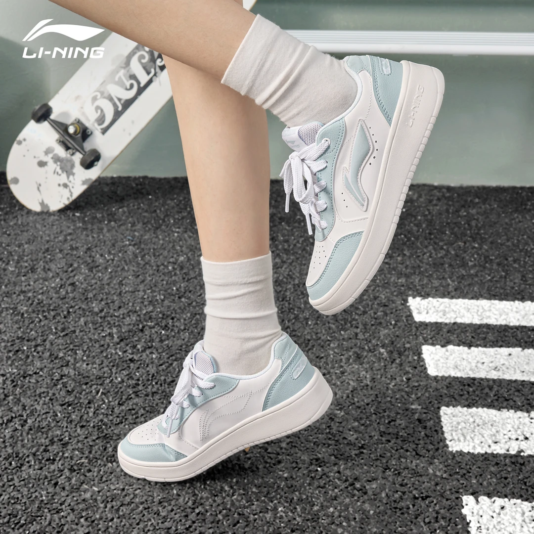 李宁元宝pure女款鞋子板鞋2025夏季清新潮流板鞋时尚ins风休闲鞋