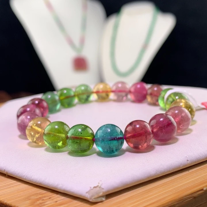 双色碧玺手链未镶嵌