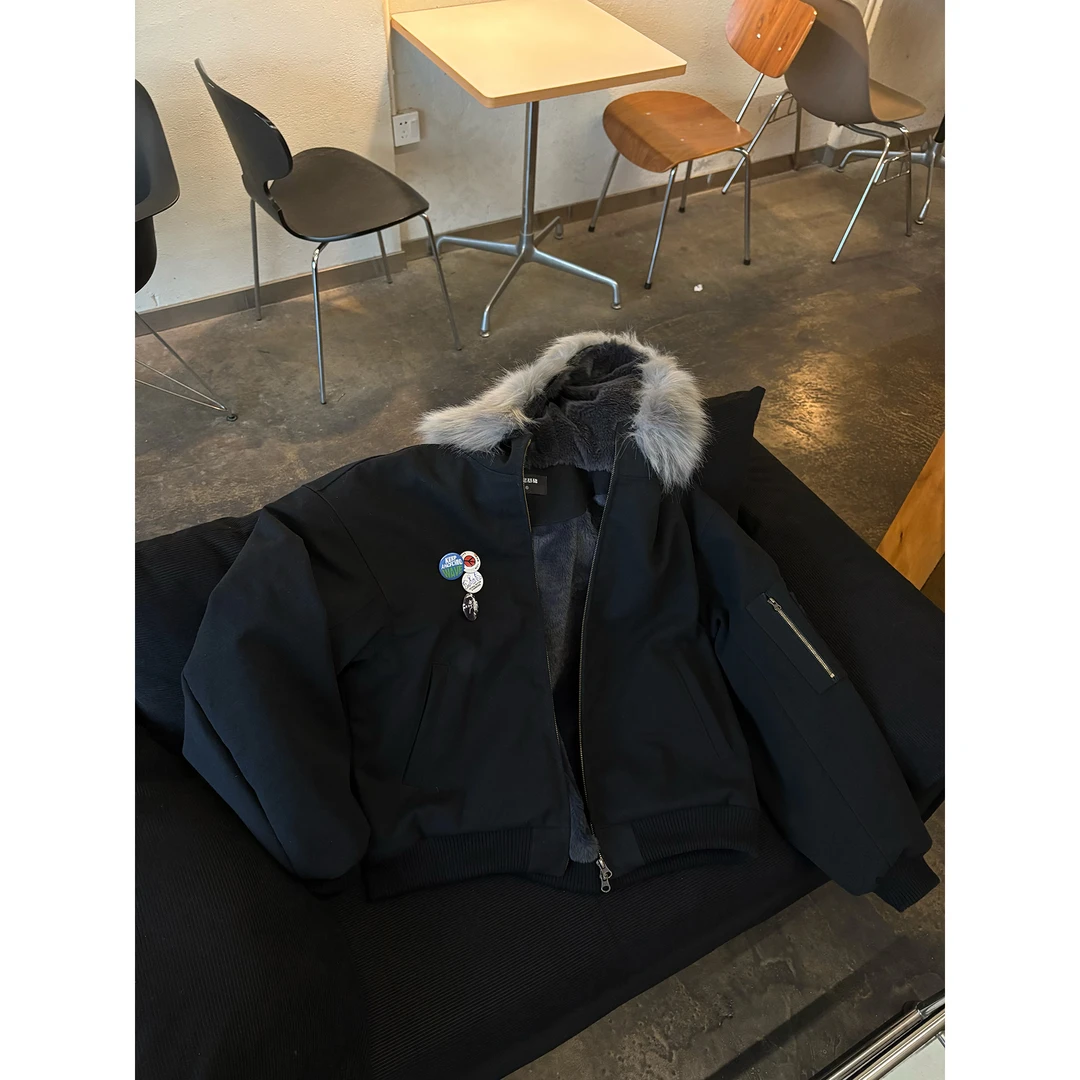 下层基础【二代底特律】加厚加长毛领版一件过冬N2B座山雕外套