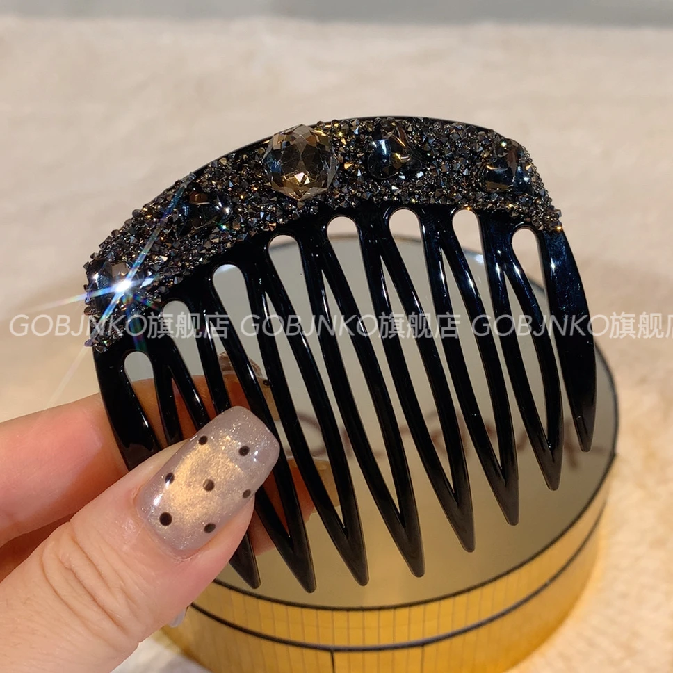 GOBJNKO复古港风原创设计女插梳日韩顶夹发夹韩版饰品时髦小姨风