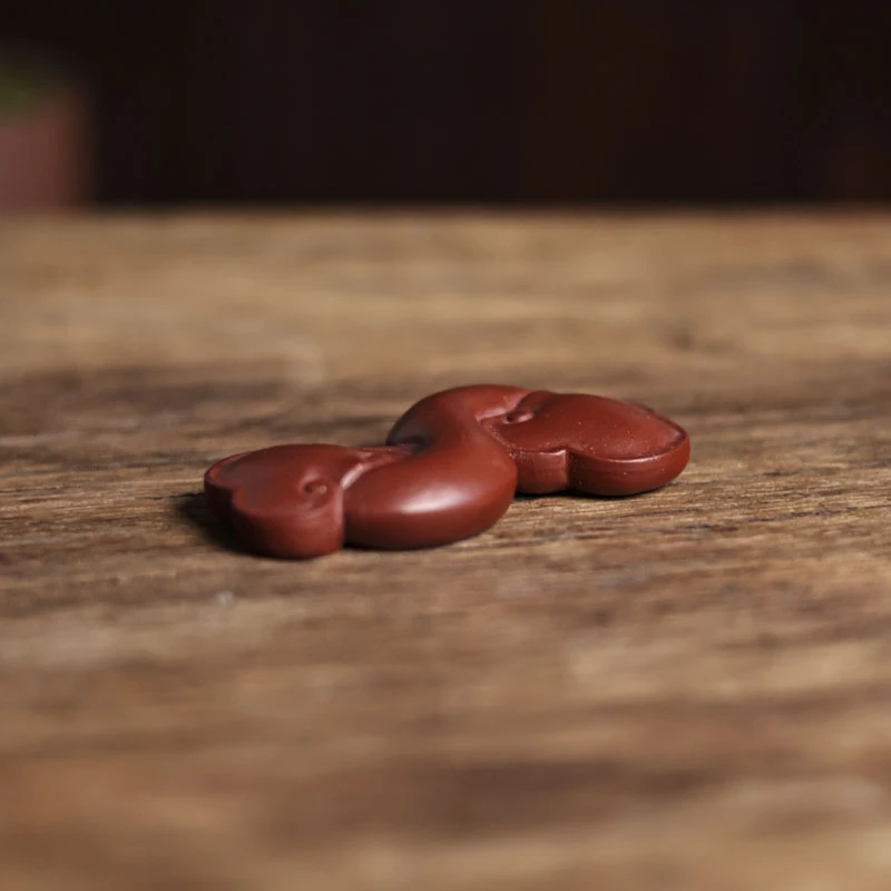 【福器】如意手把件朱泥茶宠（宜兴T0016）