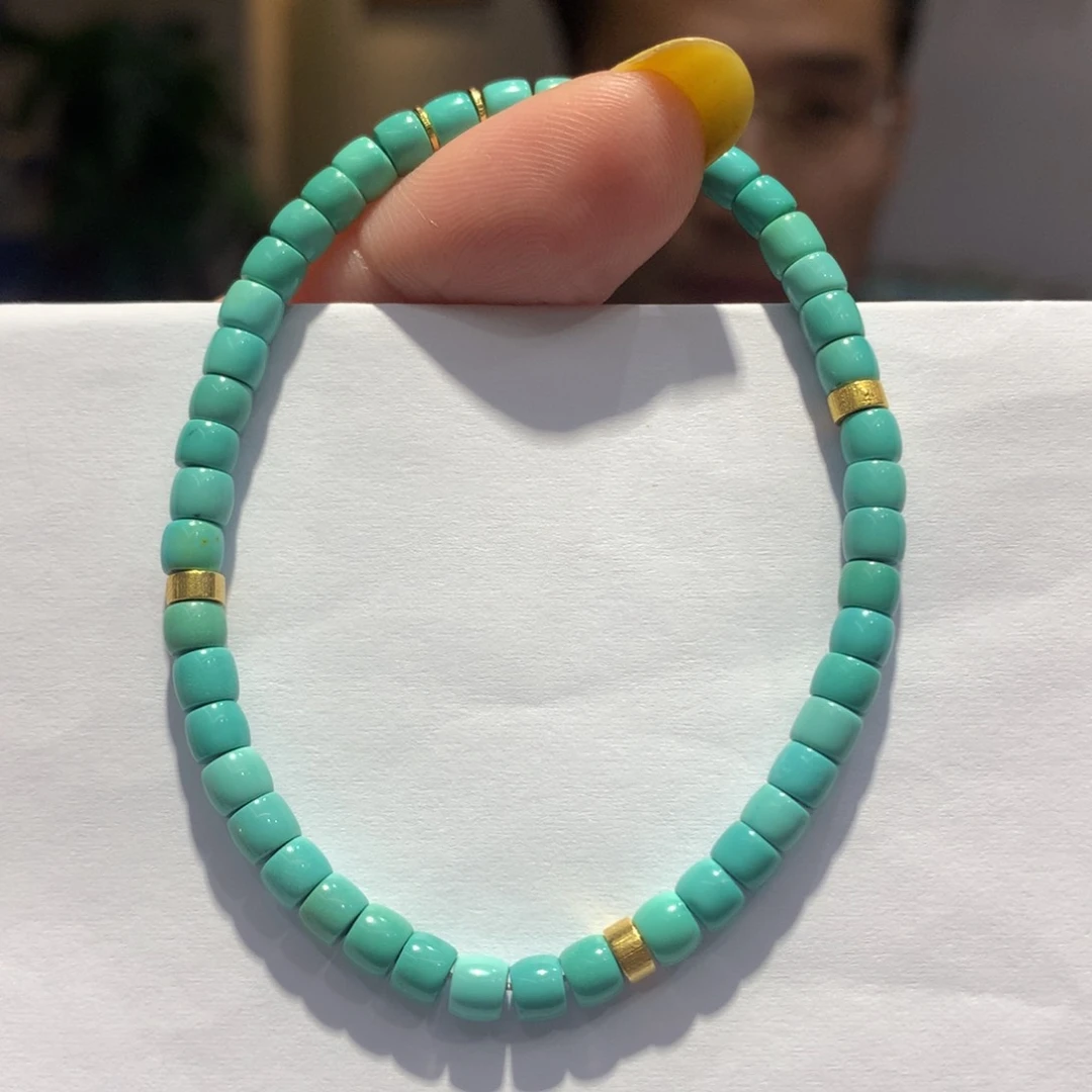 18K金镶嵌绿松石单圈