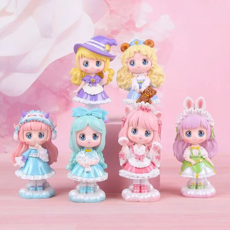 追光少女3d立体小石膏娃娃涂色可爱儿童彩绘绘画涂鸦益智玩具白胚