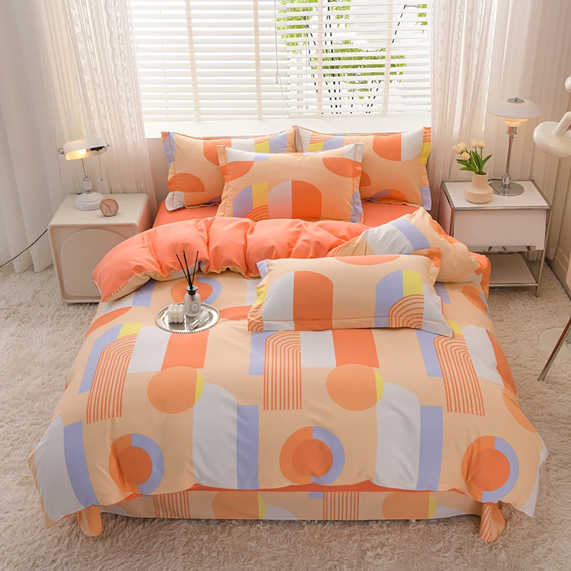 纯棉四季印花加厚全棉斜纹四件套100纯棉床单被套高档床上用品