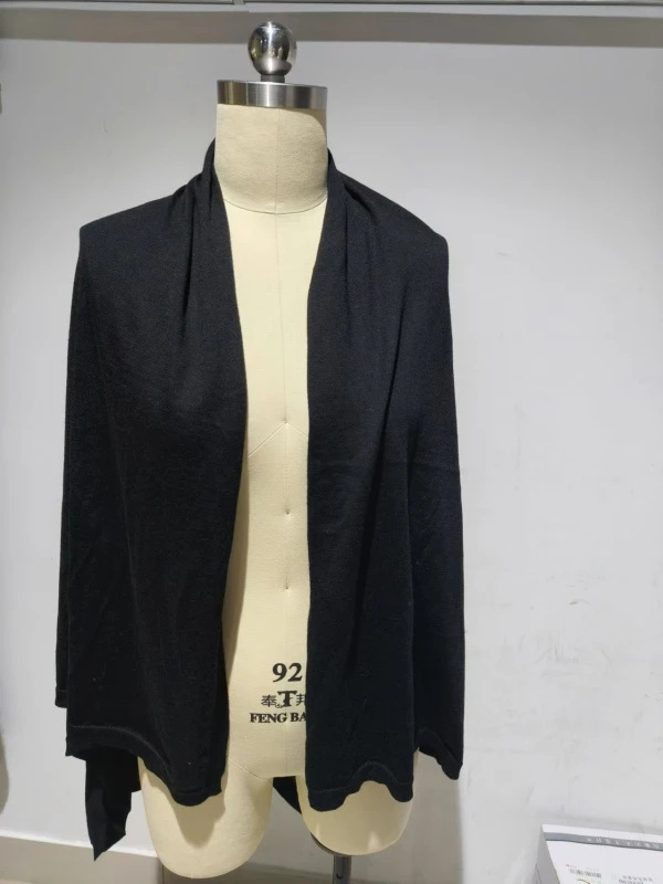 设计师经典薄款毛针织衫修身韩版夏季纯色七分袖长款