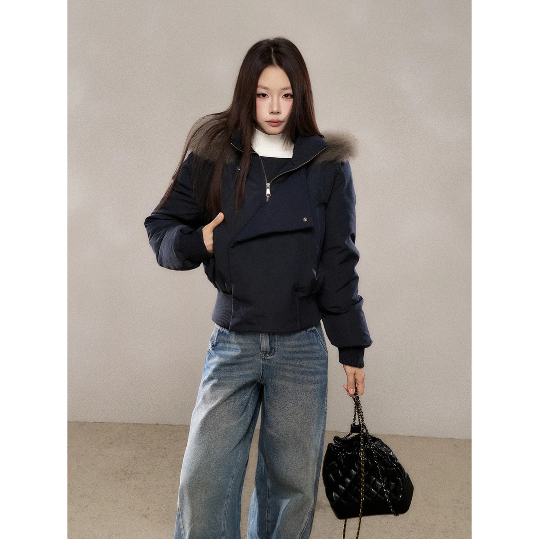 【小野莓】毛毛短款棉服外套女冬季棉衣高级感加厚保暖棉袄BV811216