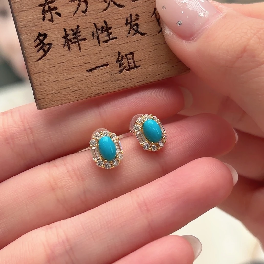 绿松石银S925镶嵌颈饰