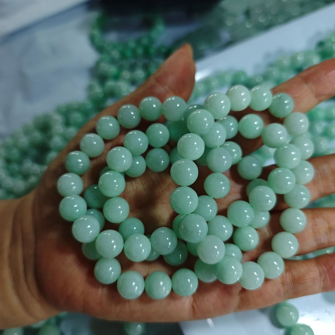 天然A货翡翠手串-卡10mm-fd308-多样性发一