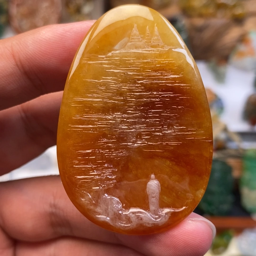 颈饰未镶嵌翡翠缅甸天然翡翠挂件