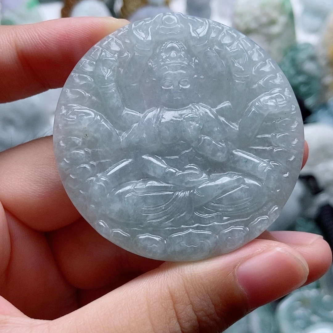 翡翠未镶嵌吊坠(不含链)1