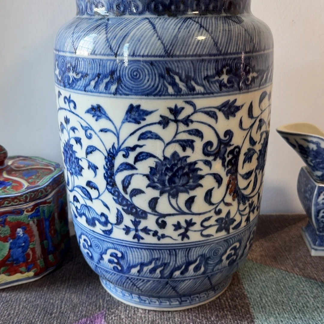 北***阳青花罐子一件完整完整