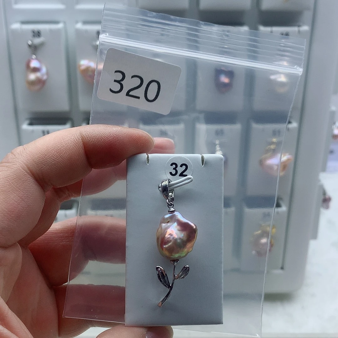 吊坠(不含链)淡水珍珠合金