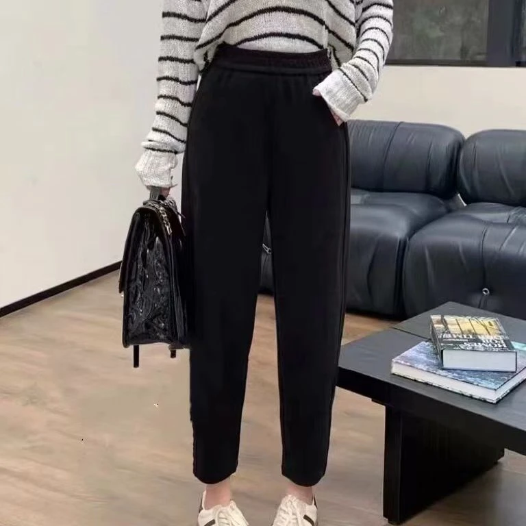 8089款高腰显瘦哈伦裤宽松遮胯休闲萝卜裤