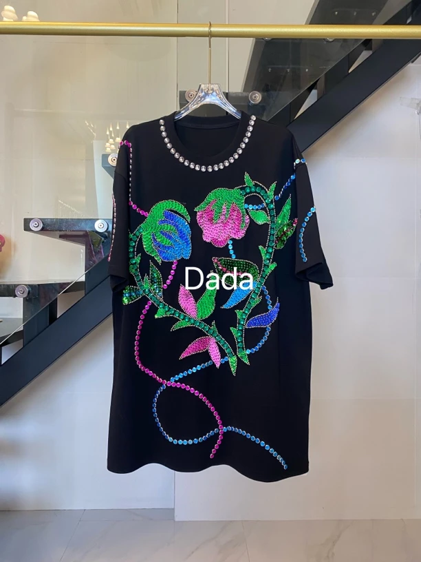 Dada设计款新款重工个性款休闲时尚百搭宽松短袖T恤C10939