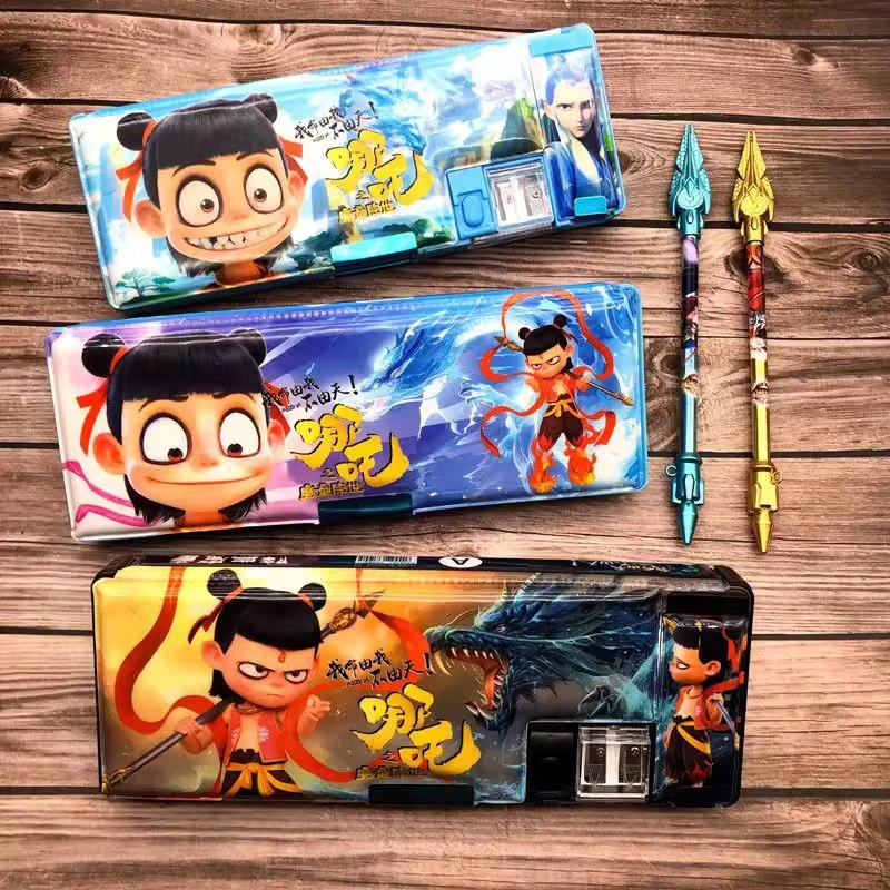 哪吒文具盒儿童多功能铅笔盒男孩子大容量收纳笔盒多层小学生铅笔