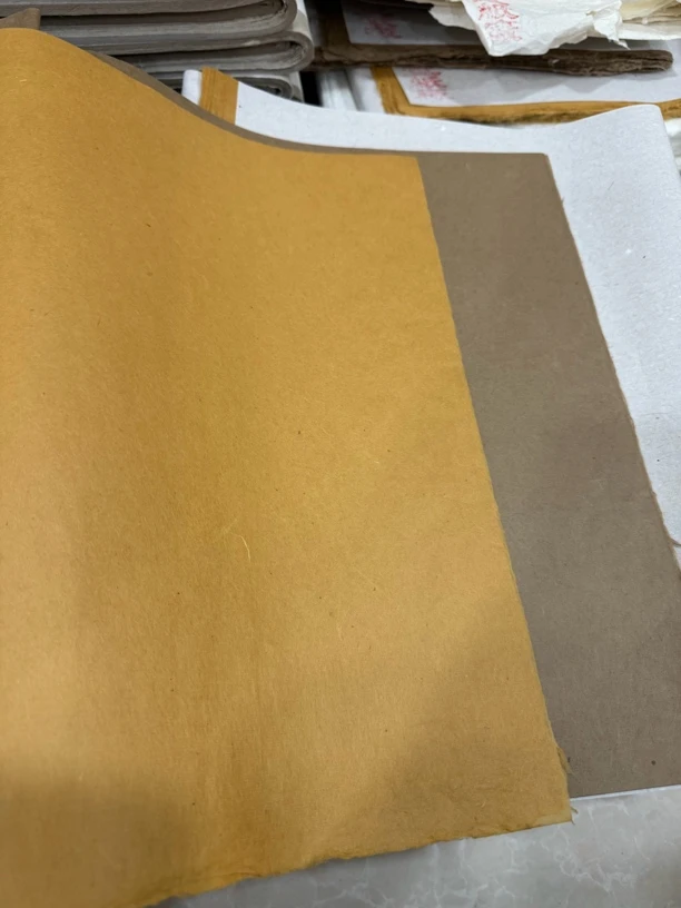 纯手工雁皮漏款四尺对开