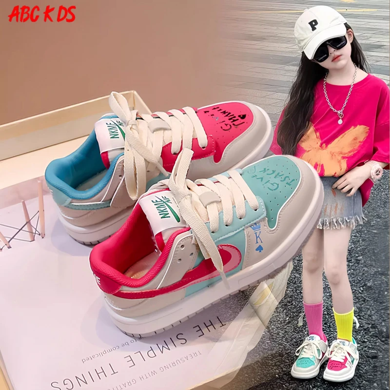 ABC鸳鸯鞋女童鞋子2025春秋季运动鞋儿童板鞋潮流休闲鞋网红单鞋