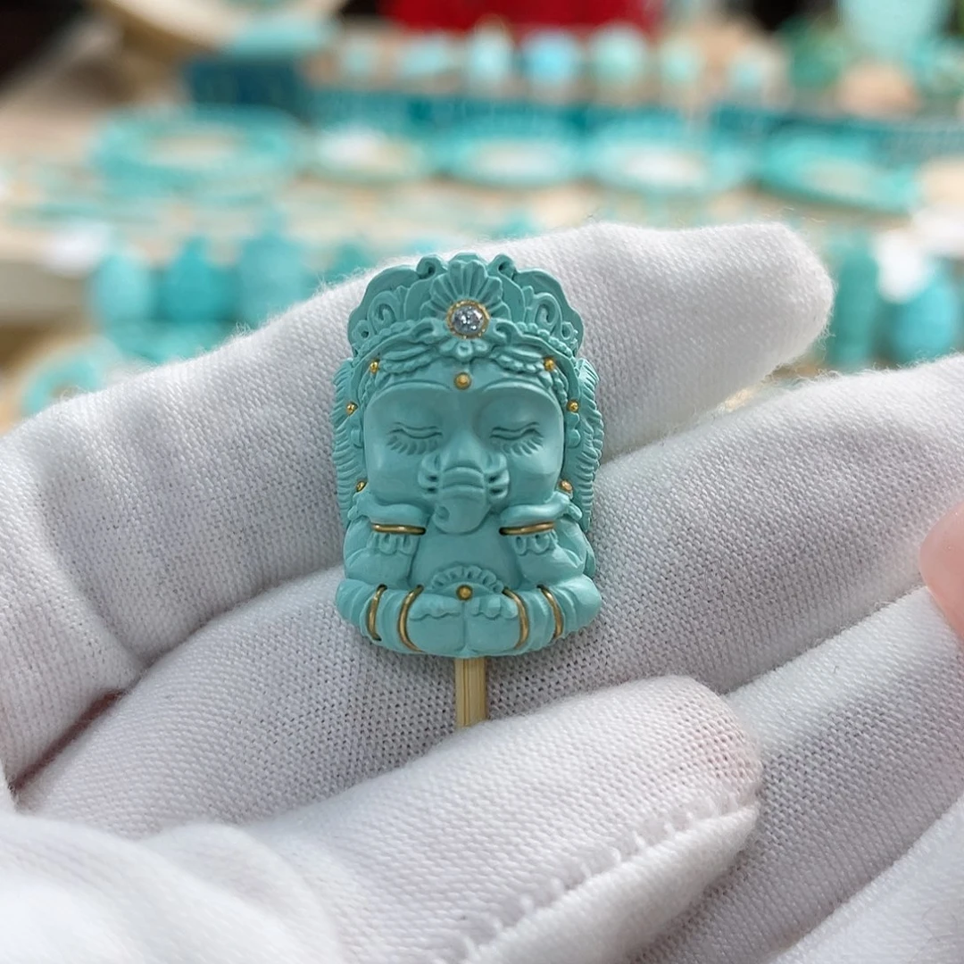 绿松石珠宝奇石未镶嵌