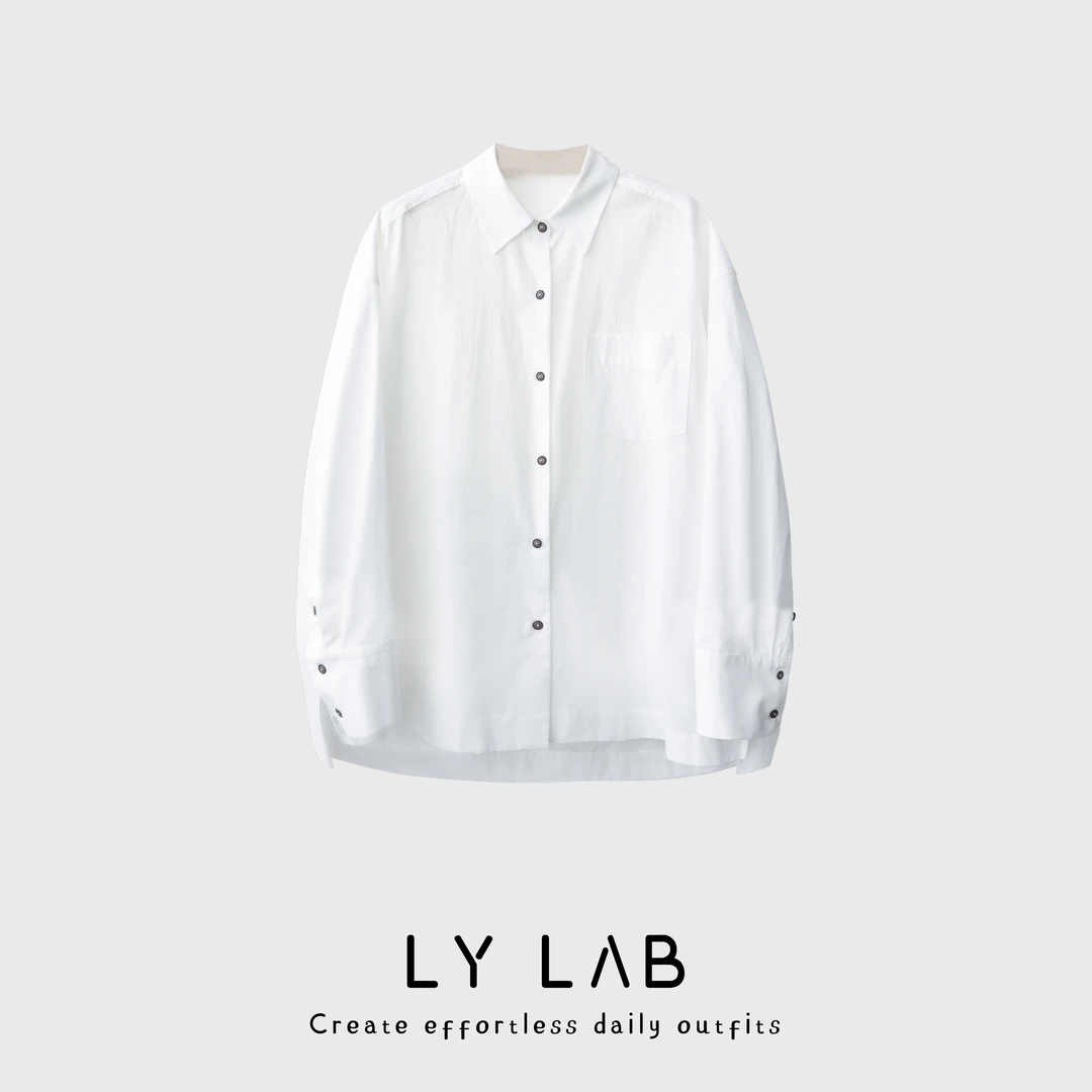 LY LAB 25SS春夏新款简约基础莱赛尔衬衫27003