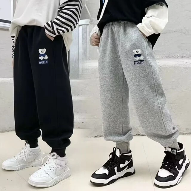 儿童春秋裤子2025男童女童卫裤运动裤小中大童休闲裤宽松洋气百搭