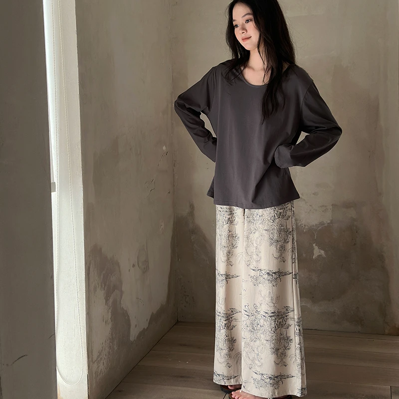 及好25年新款带胸垫睡衣女春秋冬季纯棉长袖圆领家居服套装可外穿