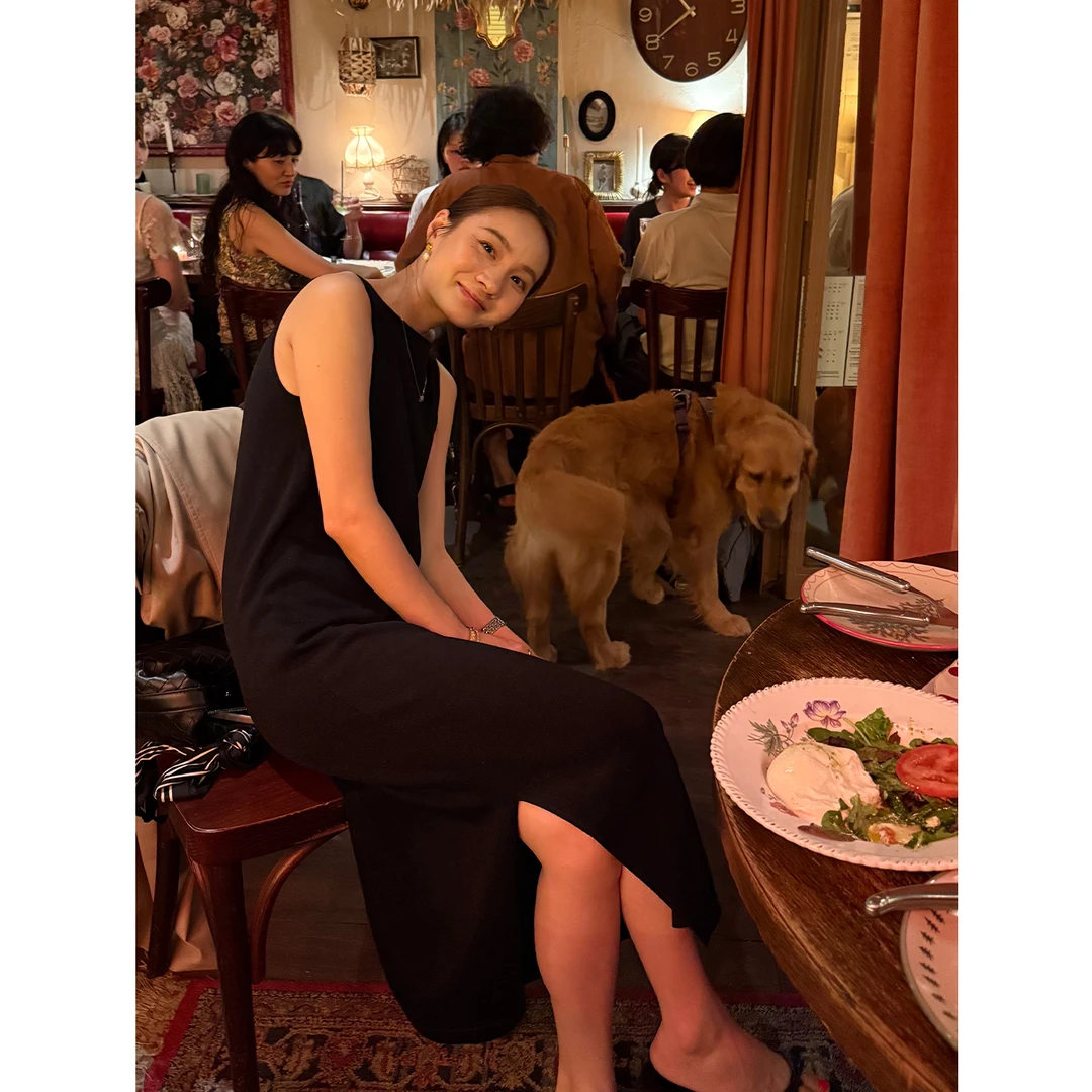 KEEP KAPU靠谱【极简主义】日本琎口三菱醋酸针织连衣裙KP251030