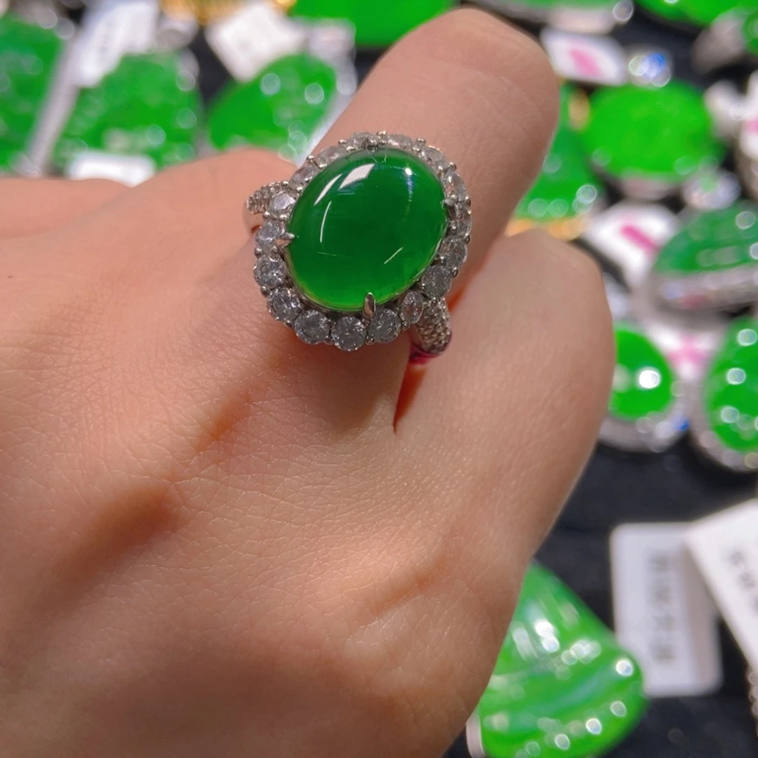 翡翠吊坠(不含链)银S925镶嵌