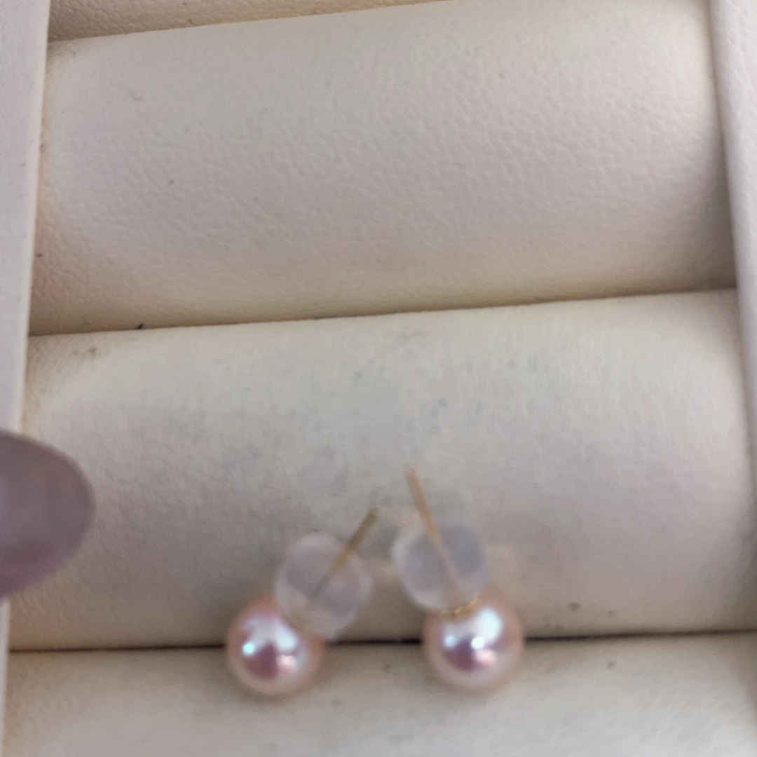 海水珍珠耳饰18K金镶嵌