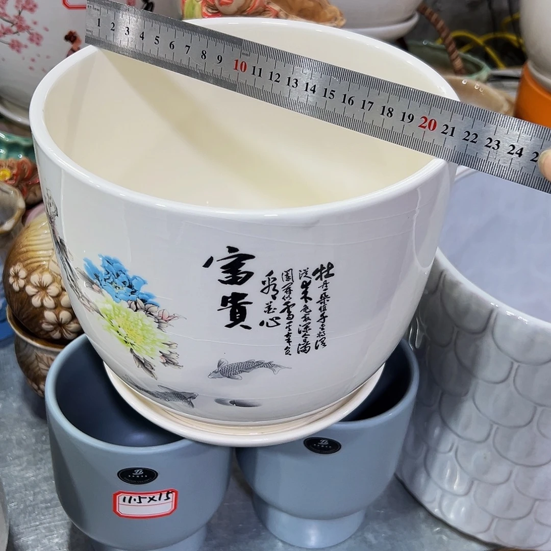 外贸尾单陶瓷花盆凑单10米包邮