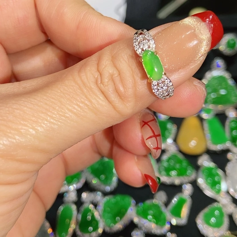 【闪购商品】翡翠戒指未镶嵌天然翡翠