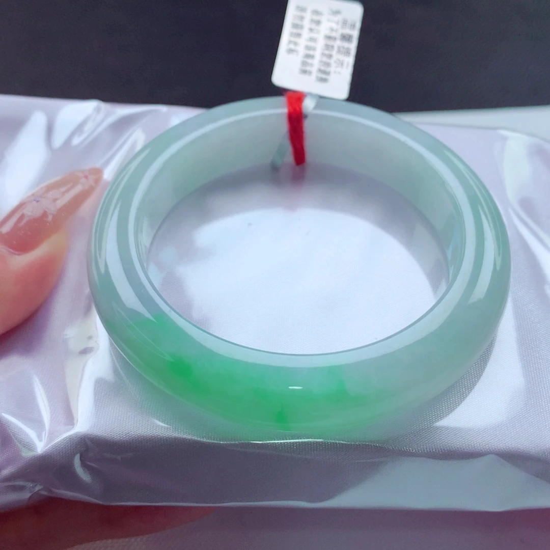 翡翠手镯未镶嵌天然缅甸翡翠A货手镯 225号