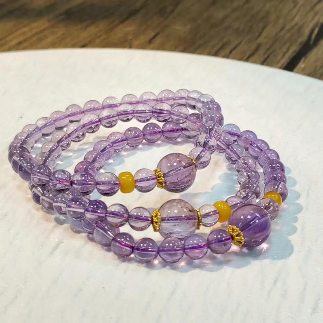 【书记甄选】原创紫水晶单圈手链 多样性发一件 约6mm 3622CT