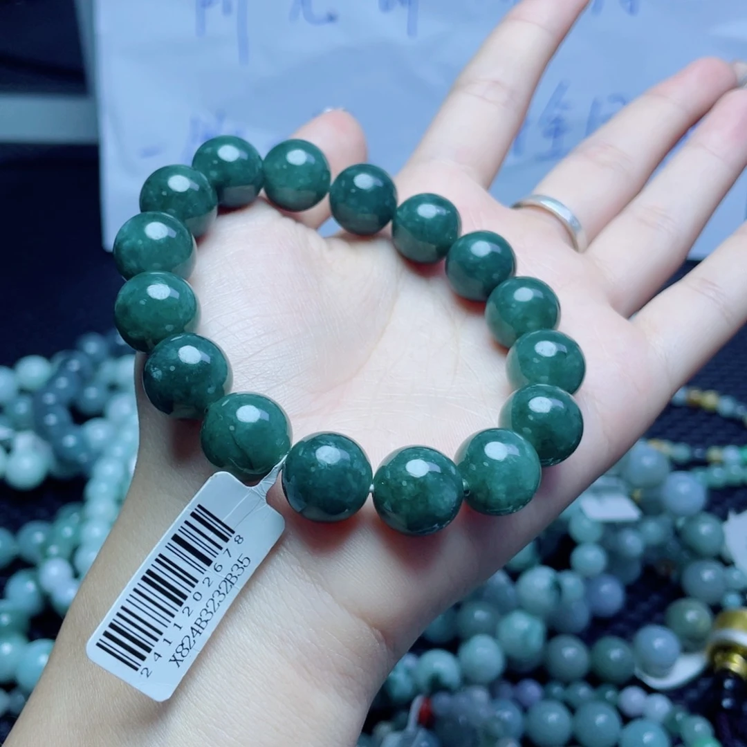 未镶嵌定制翡翠珠串