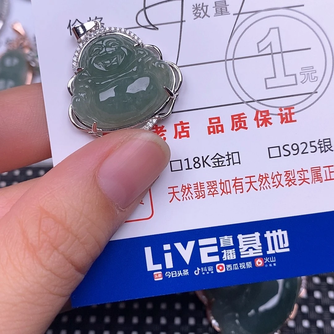 翡翠银S925镶嵌颈饰